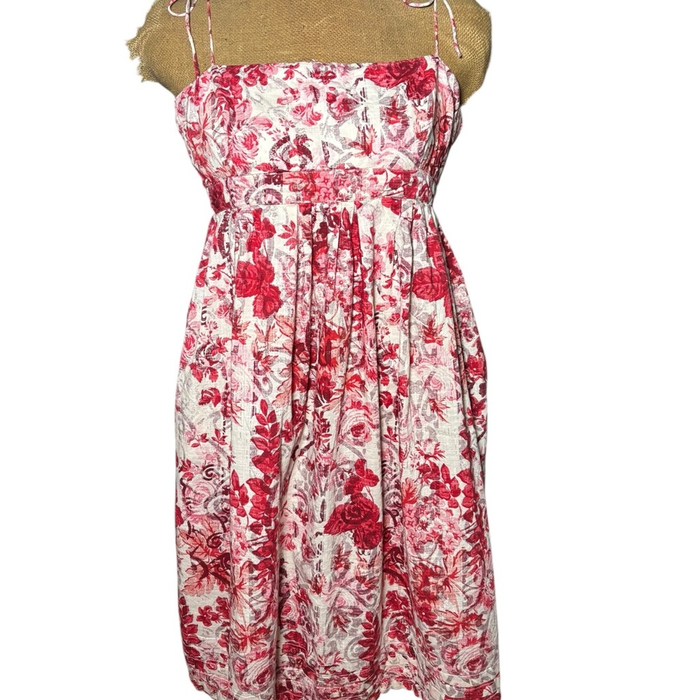Gap Floral Red and White Sundress Size 14